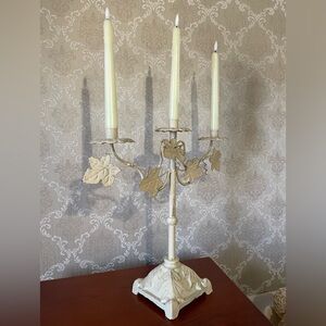 Cast Iron Candelabra with 3 LED Candlesticks 🕯️